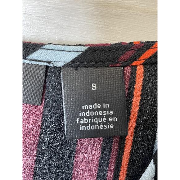 Halogen Cami Tank Top Womens Small Multicolor Striped Spaghetti Strap V Neck - Picture 6 of 8